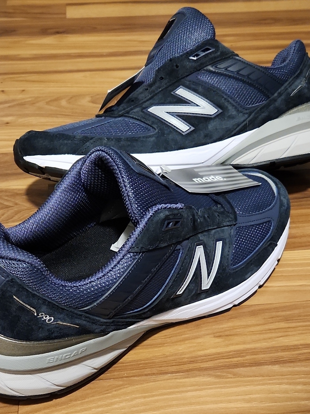 size 13 mens New Balance 990v5 Made in USA Navy Blue M990NV5 Men’s Sz 13 no box